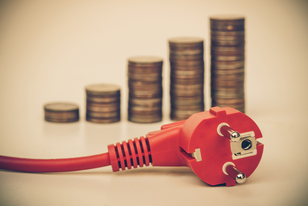 Power cord by money stacks